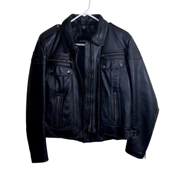 Harley-Davidson Other - VNTG HARLEY DAVIDSON road leather moto jacket 40W